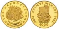 1.000 forint (400 Aniversario de la Muerte de Miklós Zrínyi) from Hungary