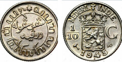 1/10 gulden from Netherlands East Indies