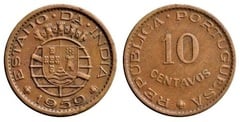 10 centavos from Portuguese India