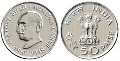 50 paise (100th Anniversary of the Birth of Mahatma Gandhi) from India