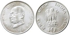 10 rupees (100th Anniversary of the Birth of Mahatma Gandhi) from India