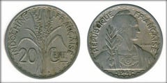 20 centimes from French Indochina