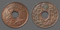 1/2 centime from French Indochina