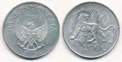 2.000 rupiah (Java Tiger) from Indonesia