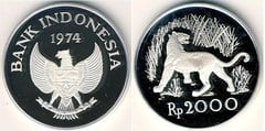 2.000 rupiah (Java Tiger) from Indonesia
