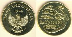 100.000 rupiah (Dragón de Komodo) from Indonesia