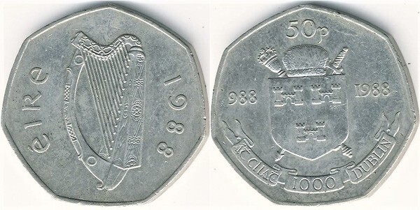 Photo of 50 pence (1.000 Aniversario de Dublín)