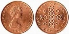 1/2 new penny from Isle of Man