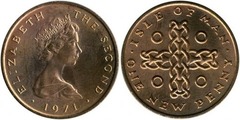 1 new penny from Isle of Man