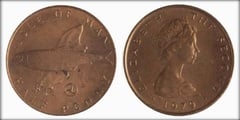 1/2 penny from Isle of Man