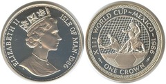 1 crown (XIII Soccer World Cup - Mexico 1986 - Stop) from Isle of Man