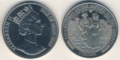 1 crown (200th Anniversary of the Mutiny on the Bounty - Couple) from Isle of Man
