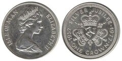 1 crown (Bodas de Plata de la Reina Elizabeth II) from Isle of Man