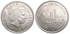 10 pence (Catedral de St. German's) from Isle of Man