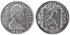 10 pence (Quincentenario del Colegio de Armas) from Isle of Man