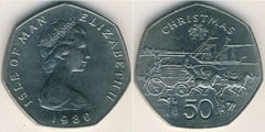 50 pence (Christmas - Mr. Pickwick's Travels) from Isle of Man