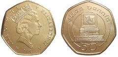 50 pence (Elizabeth II 3rd retrato ) from Isle of Man