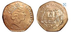 20 pence (Elizabeth II 3rd retrato) from Isle of Man
