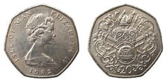 20 pence (Elizabeth II 2nd retrato) from Isle of Man