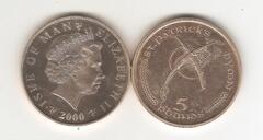 2 crowns (200th Anniversary of the discovery of Palladium) from Isle of Man