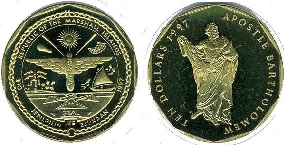 Photo of 10 dollars (Apóstol  Bartolomé)