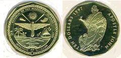 10 dollars (Apóstol Juan) from Marshall Islands