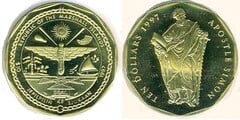 10 dollars (Apóstol Simón) from Marshall Islands
