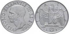 1 lire (Vittorio Emanuele III) from Italy
