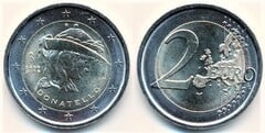 2 euro (550 Aniversario de la Muerte de Donatello) from Italy
