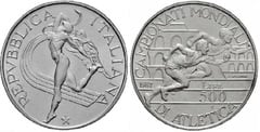 500 lire (Campeonato Mundial de Atletismo) from Italy