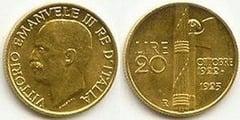 20 lire (Vittorio Emanuele III) from Italy