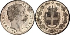 5 lire (Umberto I) from Italy