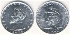 500 lire (500 Aniversario del Nacimiento de Michelangelo Buonarroti) from Italy