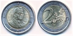 2 euro (200 Aniversario del Nacimiento de Camillo Benso, Conde de Cavour) from Italy