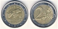 2 euro (150 Aniversario de la Unificación de Italia) from Italy