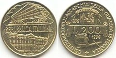 200 lire (100th Anniversary of the Finance Guard Academy) from Italy