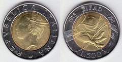 500 lire (20th Anniversary of the I.F.A.D. (F.A.O.)) from Italy