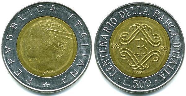 Photo of 500 lire (Centenario del Banco de Italia)