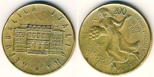 Photo of 200 lire (FAO-Día Mundial de la Alimentación)