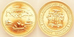 20 dollars (10º Aniversario de la Independencia) from Jamaica