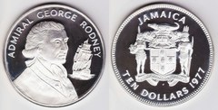 10 dollars (Admiral George Rodney) from Jamaica