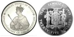 25 dollars (Investidura del Príncipe Carlos) from Jamaica