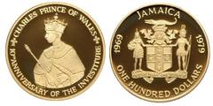 100 dollars (Investidura del Príncipe Carlos) from Jamaica