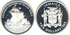 10 dollars (Colón descubridor del Nuevo Mundo) from Jamaica