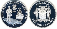 10 dollars (Royal Visit) from Jamaica