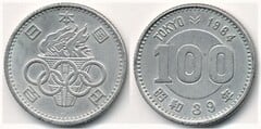 100 yenes (XVIII Olympiad Tokyo-64) from Japan