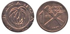1 franc from Katanga