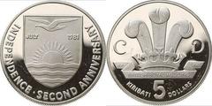 5 dollars (2nd Anniversary of Independence)  from Kiribati