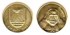 5 cents (Gorilla) from Kiribati