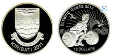 10 dollars (Juegos Olímpicos de 2012) from Kiribati